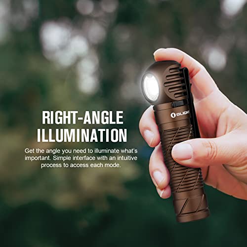 OLIGHT Perun 2 Head Torch 2500 Lumens Rechargeable LED Headlamp, Multi-use Right Angle Pocket Light Bright Waterproof Flashlight with Headband, Perfect for Night Camping, Running, Hiking(Desert Tan) - Image 2