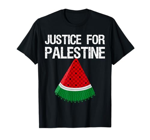 Justicia para Palestina Sandía Bandera Keffiyeh Palestina Camiseta