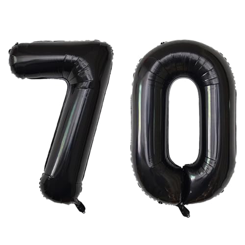 Image of Number Balloons Black Party Balloon - Giant Number 10 Balloon, 40 Inch Large Balloon for Birthday Decorations, Black Party Supplies for Men Women