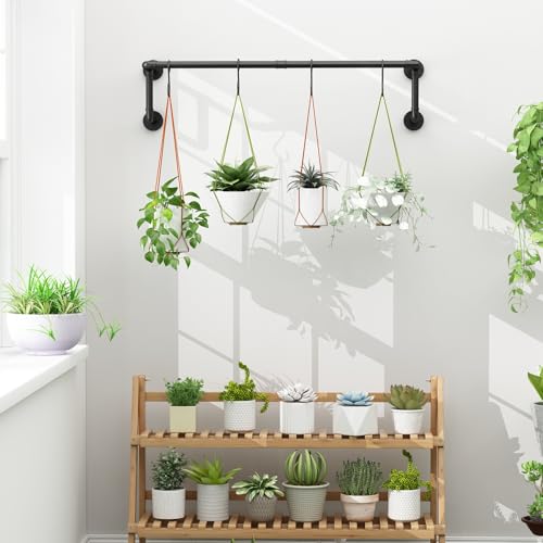 WTPLWD Industrial Pipe Clothes Racks 2 Pack, Black Pipe Wall Mounted Clothing Racks for Hanging Clothes, Space Saving Closet Hanging Rod for Laundry Room, Bedroom by WTPLWD - Used condition - Image 7