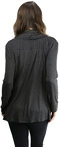 Image of ToBeInStyle Women's Long Sleeve Rib Banded Open Sweater Cardigan