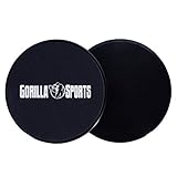 GORILLA SPORTS® Fitness Sliders - 2er Set, doppelseitig für Hartböden, Teppich, Parkett - Core Gleitscheiben Slide Pads, Gliding Discs, Bauchmuskeltraining Übungen, Ganzkörpertraining