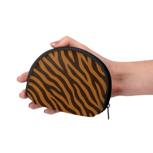 Portable Coin Purse Tiger Stripe Pattern Mini Zippered Money Pouch Card Holder3