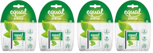 Image of Equal Stevia Natural Sweetener, Sugar Free, 100 Tablets, Pack of 4