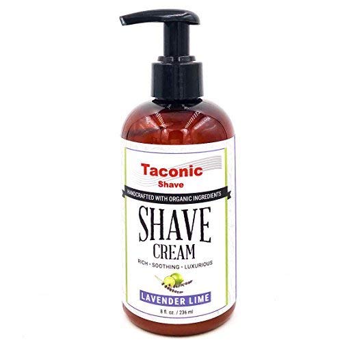 Taconic Shave, Natural Shaving Cream – Lavender Lime - Ultra-Rich High Lather Formula – Natural Shave Cream For Men & Women In 8 Oz. Pump Bottle – Scented Shaving Cream #TOP29