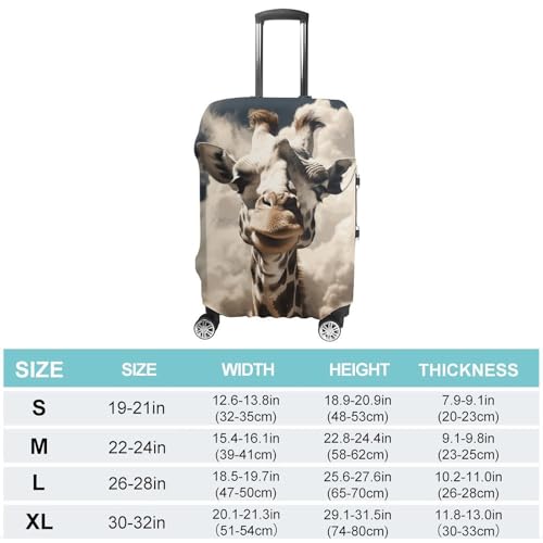 Giraffe in The Clouds Travel Luggage Cover Anti-scratch Suitcase Cover Elastic Suitcase Protective Cover Fits 19-32 Inch Luggage L2