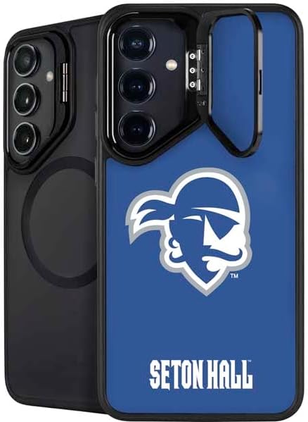 Skinit Kickstand Phone Case Compatible with Galaxy S25 Plus - Officially Licensed Seton Hall University Zoomed Basketball Design