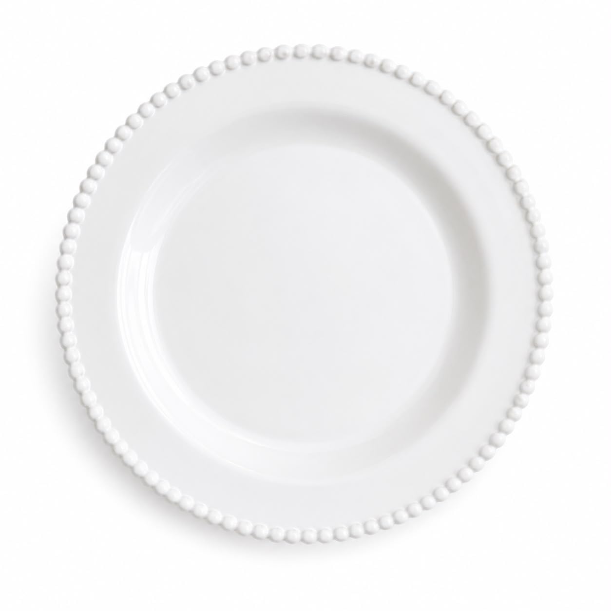 Service de Table en Mélamine Complet 22 Pièces, Blanc Neige