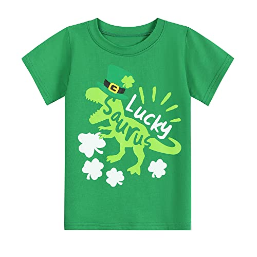 Toddler Boys Girls T-Shirt St. Patrick's Day Shirt Shamrock Kids Irish Clover Tie Tee Tops