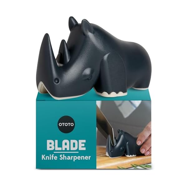 OTOTO Blade Knife Sharpener – Preserve Knife Sharper with the Greatest Knife Sharpener – Enjoyable Kitchen Devices BPA-free & Dishwasher-Protected Kitchen Knife Sharpener – Dimensions: 3.62 x 1.69 x 2.09 inches