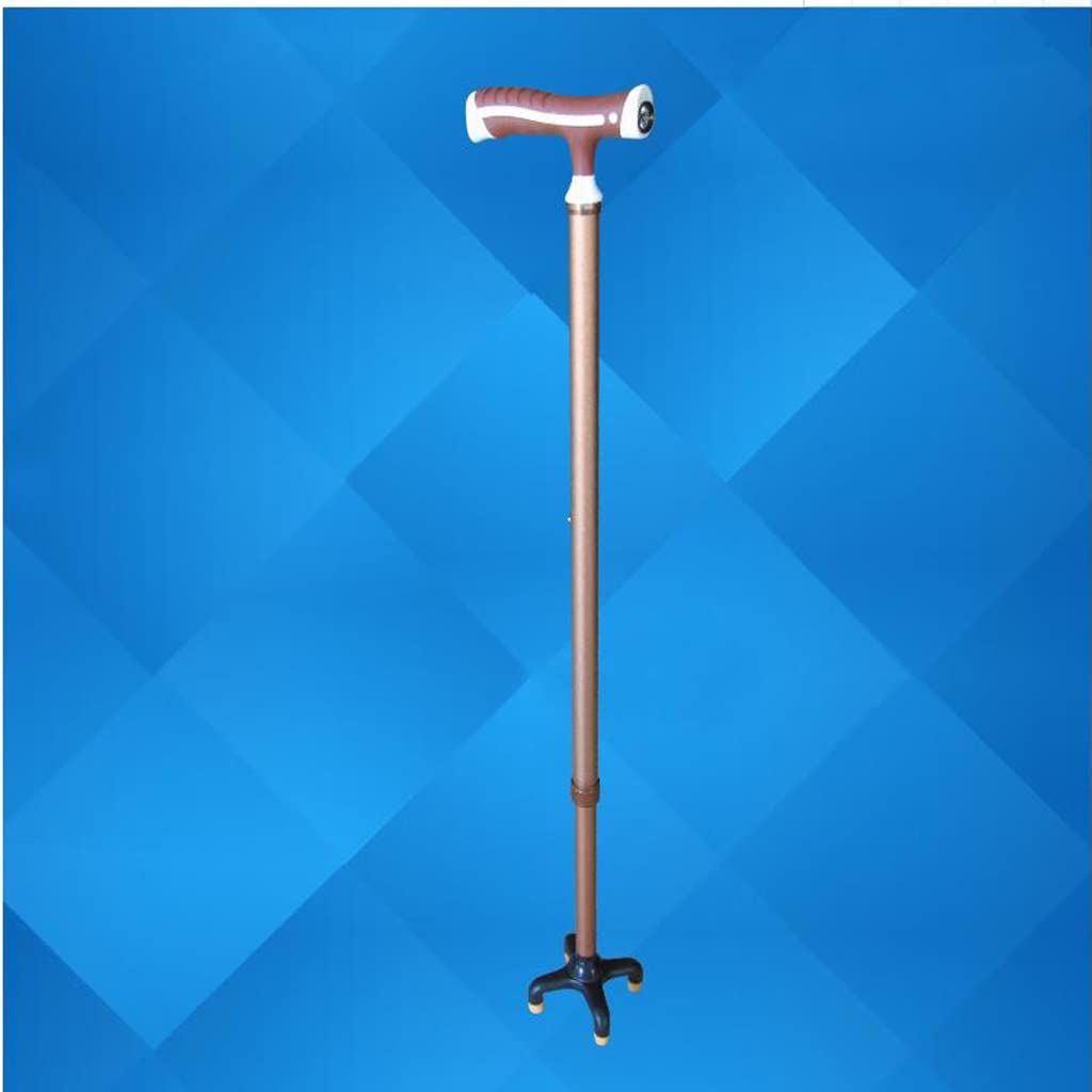 GCX- Muletas pequeñas de Cuatro Patas de Aluminio Muletas for Ancianos Muletas telescópicas Muletas for Ancianos de Cuatro ángulos Muletas con empuñaduras Firma