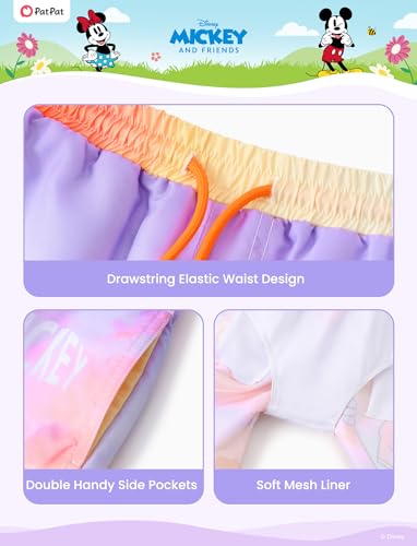 Image of Disney Stitch Spiderman Cars Winnie Toy Story Boy Swim Trunks UPF 50+Swim Shorts Compression Liner & Quick-Dry &Pockets 2-13Y