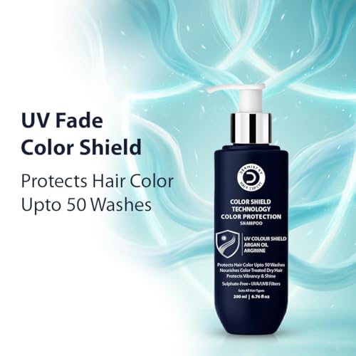 Image of Dermistry Colour Protection Sulphate-Free Shampoo with Color Protect Shield Technology Argan Oil & Arginine for Coloured & Chemically Treated Hair Suits Curly Dry Frizzy All Hair Types Men Women 200ml