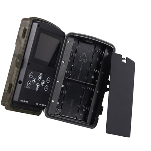 VICASKY Cámara de Caza 1080p 16mp 42 LED Infrarrojos, Sensor de Movimiento Pir 20m, Carcasa Camuflaje Ip65 para Exteriores Vigilancia y Monitoreo Nocturno de Vida Silvestre
