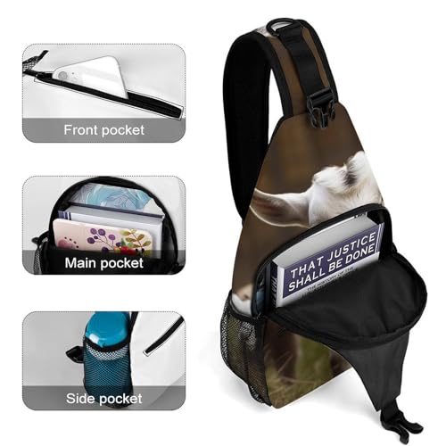 Cute Goat mochila bandolera deportiva para senderismo miniatura 4