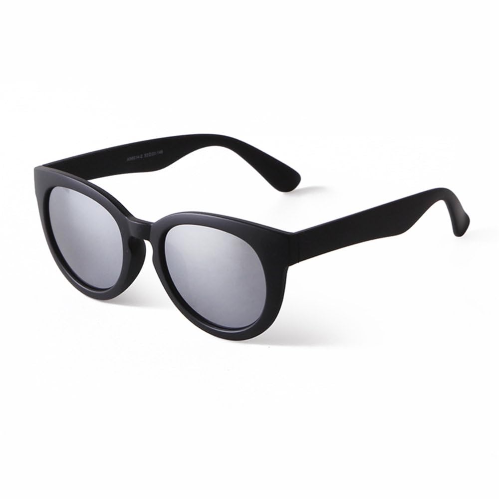 Lunettes de soleil rondes vintage femme œil de chat et verres miroir UV400 - 7