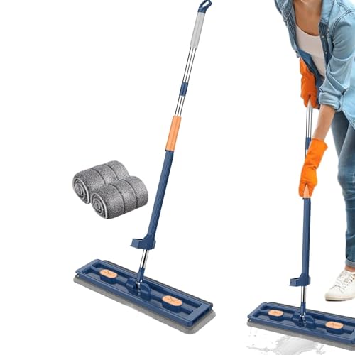 Fini le mal de dos avec ce balai plat rotatif 360 pour sol stratifié et carrelage