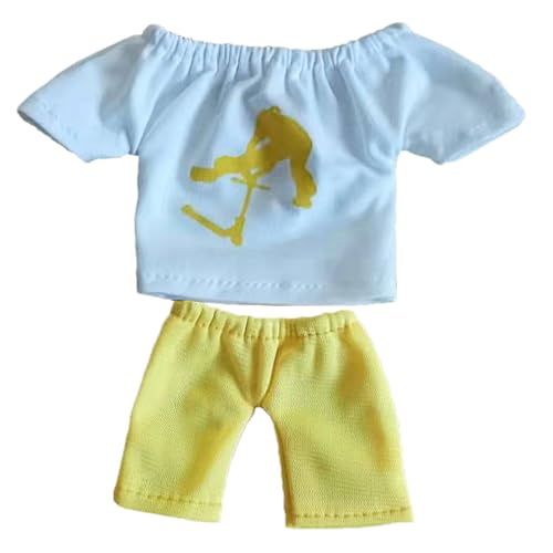 Ensemble de vêtements pour planches à doigts - Petit short T-shirt, mini accessoires de skate, longue durée, jeu de mouvement, design moderne | Jouet...