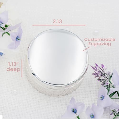 Image of Cherished Moments Personalized Baby Dedication Round Jewelry Box