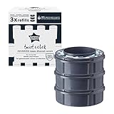 Tommee Tippee Recambios para Contenedor Pañales Avanzado Twist and Click, Película GREENFILM Antibacteriana y Sostenible, Pack de 3