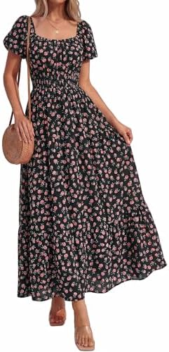 BTFBM Summer Dress for Women 2026 Spring Floral Short Sleeve Casu...
