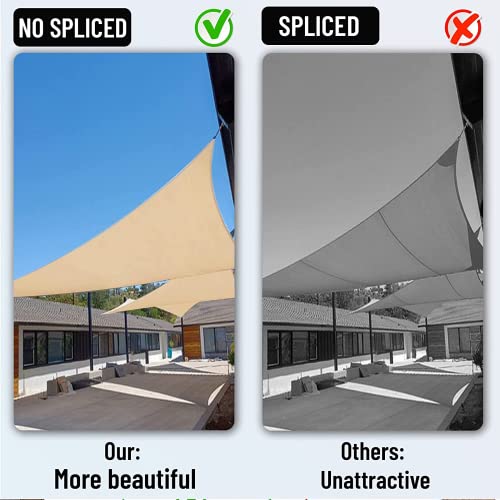 Coolboys 20'X20' Sun Shade Sails Rectangle Uv Block Sun Shade Canopy Sunshade For Outdoor Patio Lawn Garden Carport Backyard Deck Pergola（Light Yellow） #TOP4