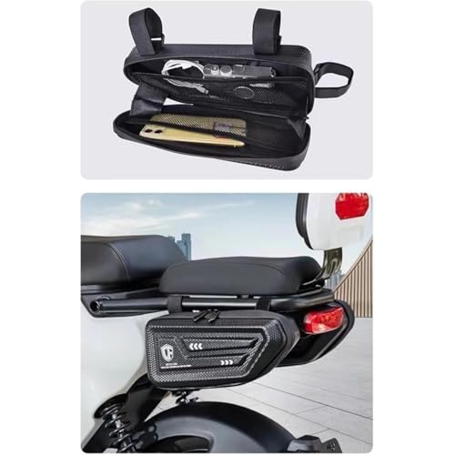 Bolsa lateral para motocicleta MAIYD para GSX-8R y GSX-8S (2023-2025), alforjas triangulares rígidas de fibra de carbono, impermeables, juego de 2 piezas miniatura 6