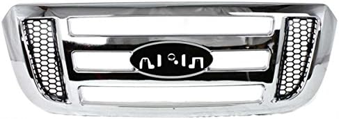Compatible con 06-11 Ranger XLT Pickup Truck 2WD/4WD Front Face Bar Grille Assembly Chrome