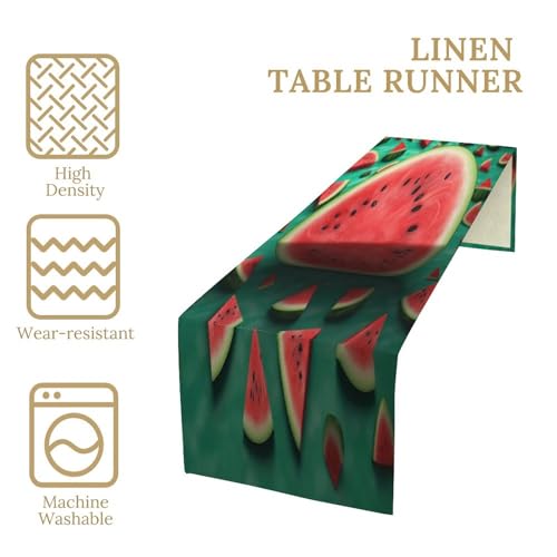 Chemin de table pastèque Dream, décoration saisonnière intérieure extérieure