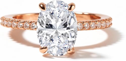 Axylena Engagement Ring for Women 4.5ct Radiant/Oval Cut Cubic Zirconia 18K Gold Plated (Yellow/White/Rose) Wedding,Travel, Anniversary,Daily,Promise Ring for women Sizes 6-10 - image 1