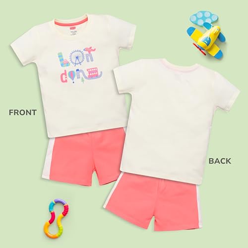 Image of LuvLap Baby Boys Regular Fit 100% Cotton Half Sleeves Boys T-Shirts and & Shorts Set Pack of 3