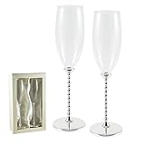 DRW Set 2 copas de champagne con bolitas Ø5x25 cm