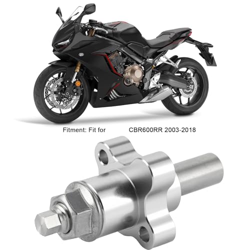 Dioche - Tensor de cadena de leva, tensor de cadena de distribución, kit de ajuste manual para CBR600RR 03‑18 aleación de aluminio plateado + acero