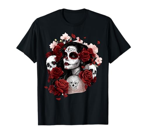 Dia De Los Muertos Mexican Day of The Dead Sugar Skull T-Shirt