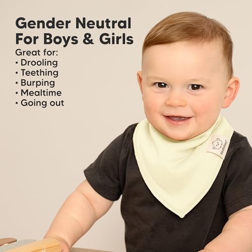 Image of KeaBabies 8pk Organic Baby Bandana Bibs for Drooling and Teething (Dew)