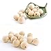 Produktbild DAHI holzperlen 100stk Durchmesser 20mm - Holzkugeln Bastelperlen für DIY Schmuck Zubehör (Holz perlen 20mm)