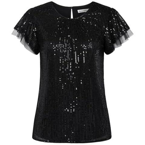 GRACE KARIN Summer Sequin Blouse XL Cover