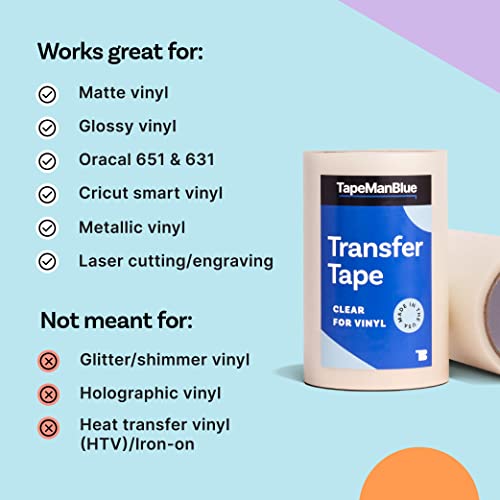 Tapemanblue TMB6X100 Clear Transfer Tape For Vinyl thumb #5