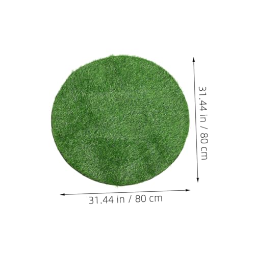 Tapis de gazon artificiel polyvalent Abaodam rond 80 cm épaisseur 25mm