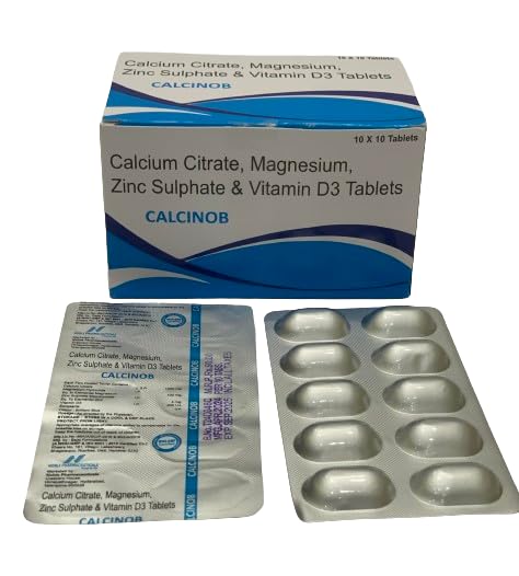 CALCINOB - Calcium Supplement (100 tablet Box) Designed To Support Total Bone Health And General Well Being - Calcium Citrate 1000 mg + Vitamin D3 200 I.U. + Magnesium 100 mg + Zinc 22.5 mg Tablet (B0DD3QR4RP) Amazon Price History, Amazon Price Tracker