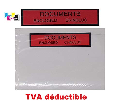 Pochette document ci-inclus protégeant vos factures de la pluie sur carton