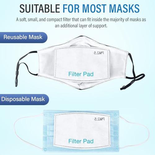 Image of Yugan N99 Filters, Replaceable Refill N99 PM 2.5 Activated Carbon Filter (Pack of 30) (MASK NOT INCLUDED)