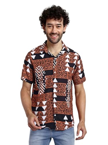 Image of GRECIILOOKS Shirt for Men | Mens Casual Shirt | Men Stylish Shirt | Men Printed Shirt | Men's Regular Fit | Men Formal Shirt | Half Sleeve Shirt