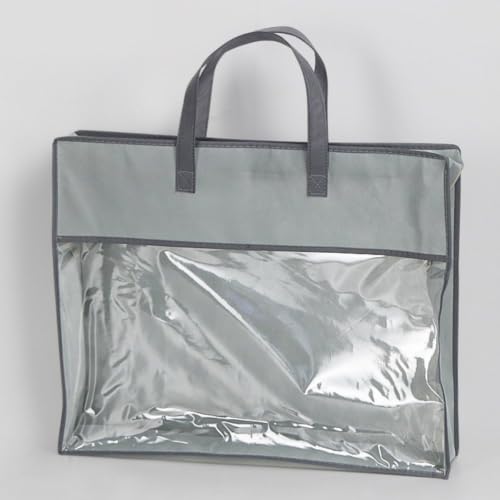 Almacenamiento de edredones individual gris transpirable con cremallera horizontal 8