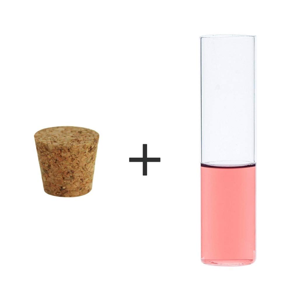 Probówki 12szt-6ml przezroczyste szklane probówki 15 * 66mm płaskie dno z korkami żaroodporne laboratoryjne probówki laboratoryjne do chemii (rozmiar: 6ml) (6ml)