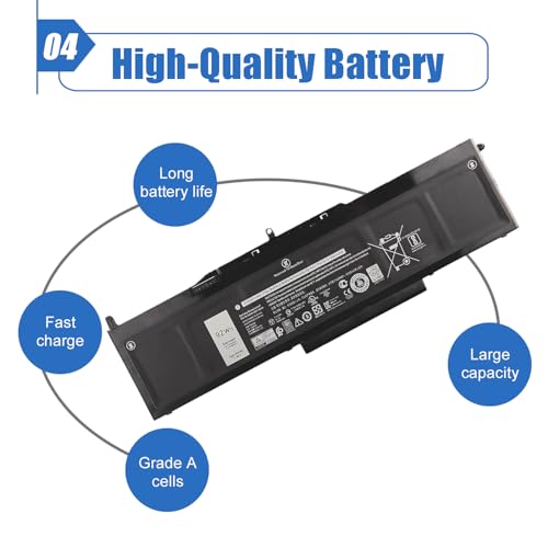 Image of VG93N Laptop Battery Compatible with Dell Precision 15 3520 3530 E5580 E5590 5591 Series Notebook VG93N 0VG93N WFWKK 0WFWKK Battery 11.4V 92Wh 6-Cell