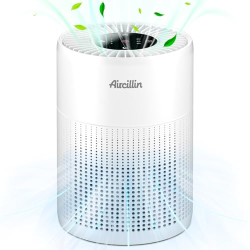 Aircillin Air Purifier, Air Purifiers for Home Bedroom with 4-Stage H13 Hepa Filte, up to 765Sq Ft, Quiet Air Cleaner for Dust, Odor, Pet Dander, Smoke, Remove 99.99% Particles Down to 0.1 microns