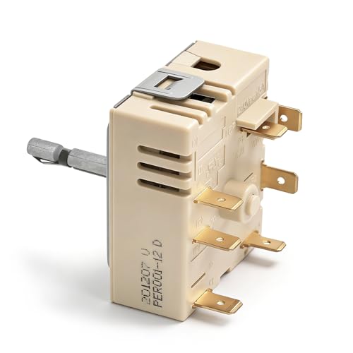 DG44-01006B PER001-12D Dual Burner Infinite Switch - Compatible with Samsung Range/Oven Surface Element Control Fits for Samsung NE59J7750WS NE58K9850WS NE59M4310SS