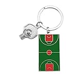 Porte-clés terrain basket émail nouveauté drôle sport sac voiture accessoires breloque...