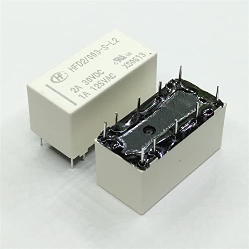 Relé HFD2-012-M-L2 12V CC componente electrónico 10 pines 2A conmutador para PCB lote de 10